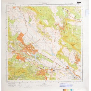 1988 2 db Magyar Néphadsereg katonai térkép: Pilisvörösvár, Páty, 1 : 25.000...