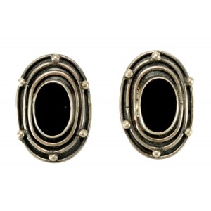 Pair of silver clips, ORNO (34)