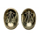 Pair of silver clips, ORNO (34)