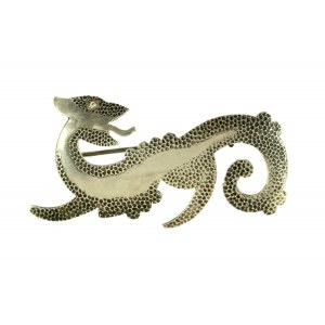 Silver brooch in the shape of a dragon, WWS (37)