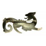 Silver brooch in the shape of a dragon, WWS (37)