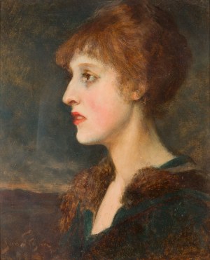 Jan Styka (1858 Lwów - 1925 Rzym), Portret młodej kobiety, około1910