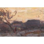 Jan Stanisławski (1860 Olszana, Ukraine - 1907 Kraków), Sonnenuntergang in der Ukraine