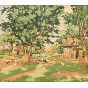 Kazimierz Plater-Zyberk (1879 Kirup, Dynaburg - 1964 Ashbury Park, New Jersey, USA), Rural backyard