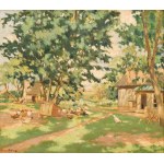 Kazimierz Plater-Zyberk (1879 Kirup, Dynaburg - 1964 Ashbury Park, New Jersey, USA), Wiejskie podwórko