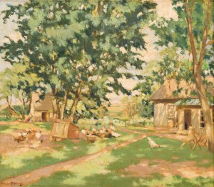 Kazimierz Plater-Zyberk (1879 Kirup, Dynaburg - 1964 Ashbury Park, New Jersey, USA), Wiejskie podwórko