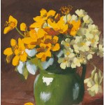 Mieczyslaw Reyzner (1861 Lviv - 1941 Lviv), Bouquet in a green pitcher, 1923