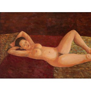 Jozef Krzyzanski (1898 Hnilice, Ukraine - 1987 Poznan), Lying nude, 1961