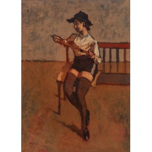 Benn Bencion Rabinowicz (1905 Bialystok - 1989 Paříž), Mladá žena v punčochách