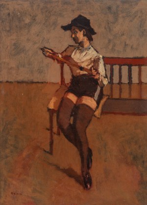 Benn Bencion Rabinowicz (1905 Białystok - 1989 Paryż), Młoda kobieta w pończochach