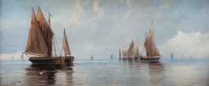 Carl Wuttke (1849 Trzebnica - 1927 Monachium), Pejzaż morski, 1905