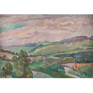 Jan Bednarski (1891 - 1956), Landschaft mit einer Flussbiegung