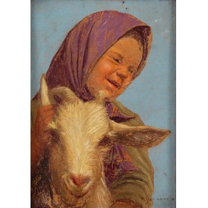 Konstanty Shevchenko (1910 Warsaw - 1991 Warsaw), Girl with a goat