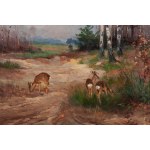 Hans Dressler (1869 Breslau - 1943 ), Deer in the Glade