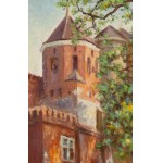 Jerzy Karszniewicz (1878 Tarnów - 1945 Kraków), Cieśli's Tower from the side of the Planty in Kraków