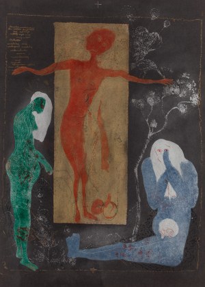 Ewa Kuryluk (ur. 1946, Kraków), Ukrzyżowanie z kobietami w ciąży, 1969