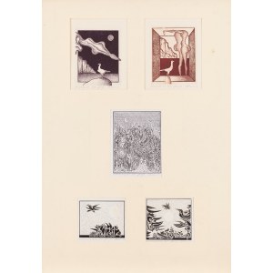 Henryk Plóciennik (1933 Lodz - 2020 ), Set of 5 prints, 1980s.