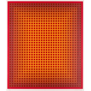 Julian Stanczak (1928 Borownica - 2017 Seven Hills, Ohio), Sequential Chroma s knihou podepsanou autorem, 1980