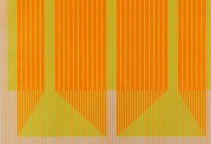 Julian Stańczak (1928 Borownica - 2017 Seven Hills, Ohio), Emerging Orange, 1970