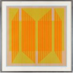 Julian Stanczak (1928 Borownica - 2017 Seven Hills, Ohio), Vznikající pomeranč, 1970