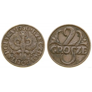 Poland, 2 pennies, 1930, Warsaw
