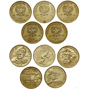 Poland, set of 5 x 2 gold, Warsaw