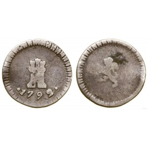Chile, 1/4 real, 1792, Santiago