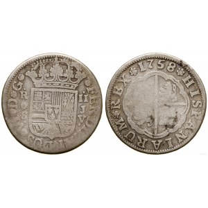 Spain, 2 reals, 1758, Seville