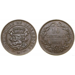 Lucemburk, 10 centimů, 1855, Paříž