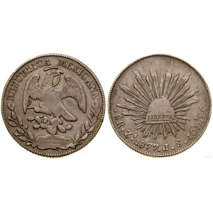 Mexico, 8 reales, 1877 Zs JS, Zacatecas