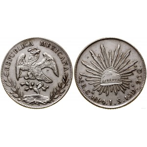 Mexico, 8 reales, 1894 Ga JS, Guadalajara