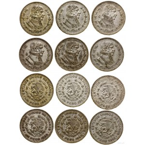 Mexico, Lot 6 x 1 peso, 1957, 1958, 1959, 1960, 1961, 1962, Mexico