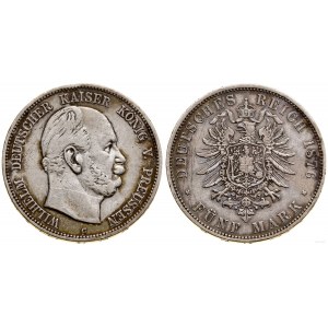 Germany, 5 marks, 1876 C, Frankfurt