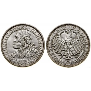 Německo, 3 marky, 1928 D, Mnichov
