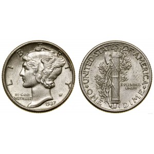 United States of America (USA), dime (10 cents), 1937, Philadelphia