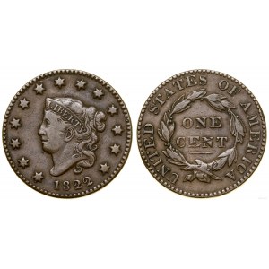 United States of America (USA), 1 cent, 1822, Philadelphia