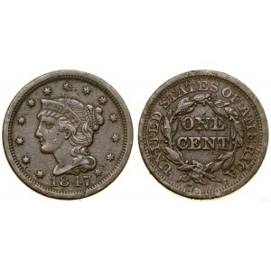 United States of America (USA), 1 cent, 1847, Philadelphia