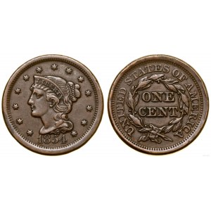 United States of America (USA), 1 cent, 1854, Philadelphia