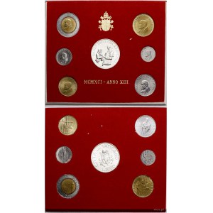 Vatican City (Ecclesiastical State), vintage set, 1991 (13th year of the pontificate), Rome