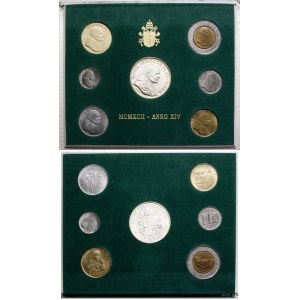 Vatican City (Church State), vintage set, 1992 (14th year of the pontificate), Rome