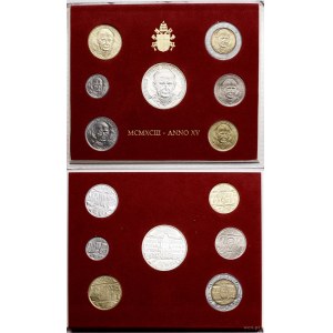 Vatican City (Ecclesiastical State), vintage set, 1993 (15th year of the pontificate), Rome