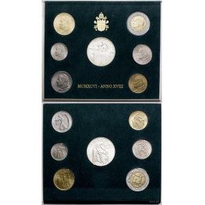 Vatican City (Church State), vintage set, 1996 (18th year of the pontificate), Rome