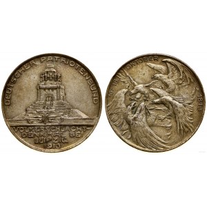 Germany, medal to commemorate the 100th anniversary of the Battle of Leipzig and the unveiling of the Monument to the Battle of the Nations, 1913