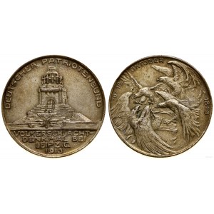 Německo, medaile ke 100. výročí bitvy u Lipska a odhalení pomníku Bitvy národů, 1913