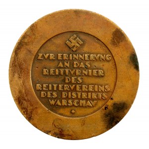 Medal Turniej Jeździecki Dystryktu Warszawskiego 1940. RRR (104)