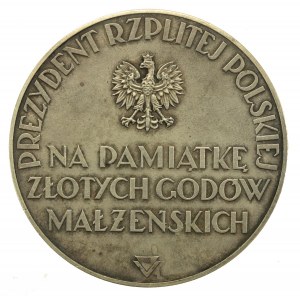 Medal In commemoration of the golden wedding anniversary Ignacy Moscicki 1937 (112)