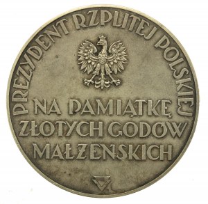 Medal In commemoration of the golden wedding anniversary Ignacy Moscicki 1937 (112)