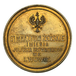 RRR- SILBERNE Medaille des Juliusz Slowacki Frauengymnasiums, Lwow 1914 (118)
