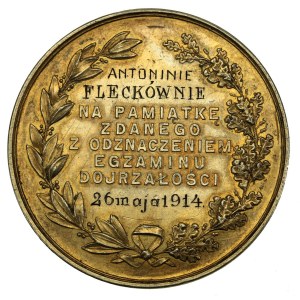 RRR- Medal SREBRO Gimnazjum Żeńskie im. Juliusza Słowackiego, Lwów 1914 (118)