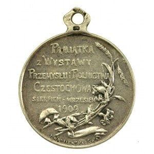 Medal Pamiątka z Wystawy Przemysłu i Rolnictwa Częstochowa 1909 (136)